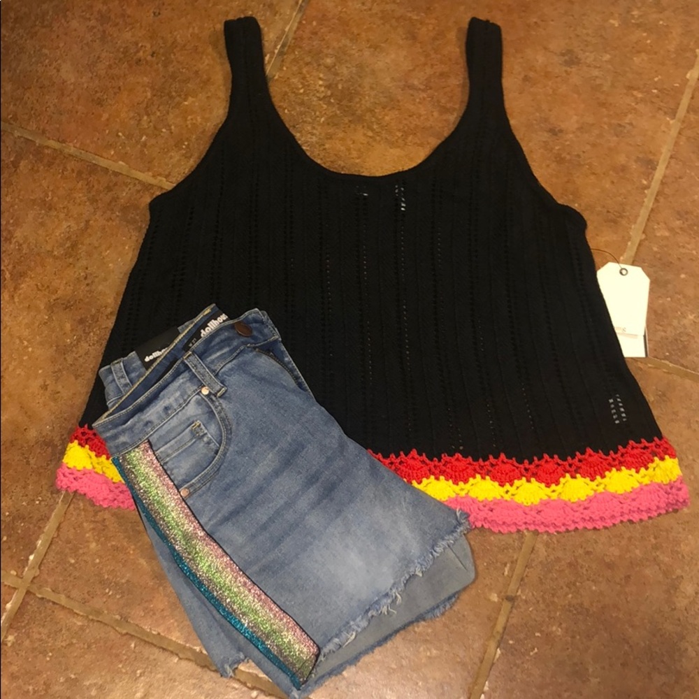 NWT crochet style crop top
